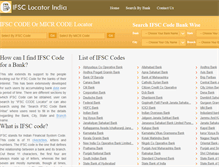 Tablet Screenshot of ifsccodelocator.com